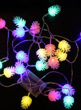 1PCS 2.2M 20 Leds String lights Colorful Pine Cone Christmas
