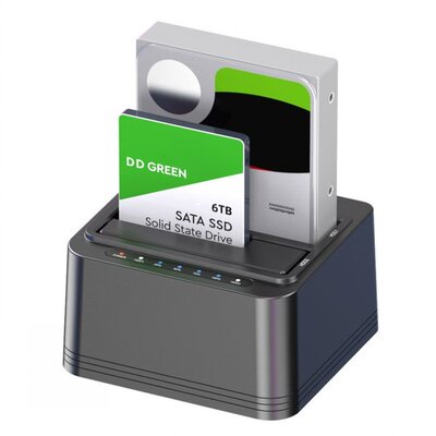 Dual Bay External Hard Drive Docking Station for 2.5/3.5 inc