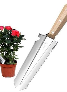 Hand Shovel Wood Handle Stainless Steel Garden Weeder With