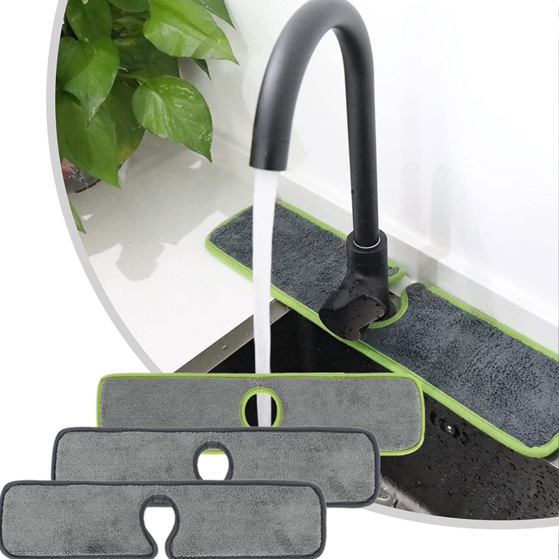 Kitchen Faucet Absorbent Mat Sink Splash Guard Microfiber