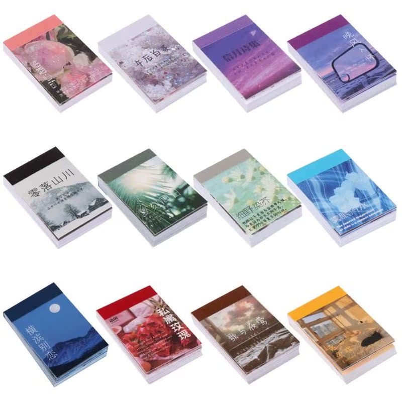 50 Sheets Landscape Rose Ins Decorative Stickers Scrapbookin