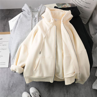 Plush Thick Fashion Women And Lazy Autumn Zip and Winter