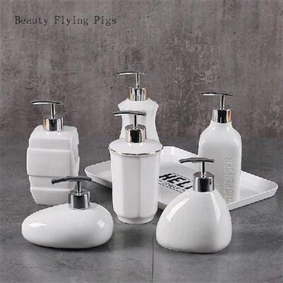 1 Pc Pure White Soap Dispenser Storage Container Household