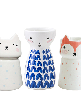 Ceramic Flower Pot Cartoon Animal Plant Macetas Balcony