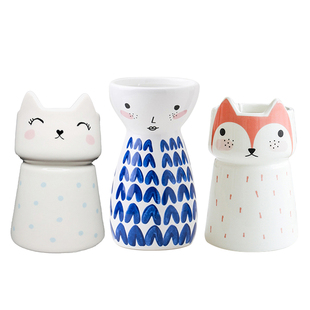 Ceramic Flower Pot Cartoon Animal Plant Macetas Balcony