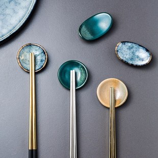 1Piece Earthenware Ingot Chopstick Holder Chopstick Rest  Di