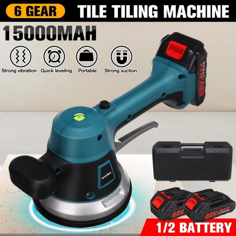 88V 6 Gears Tiles Tiling Machine Tile Vibrator Suction Cup A
