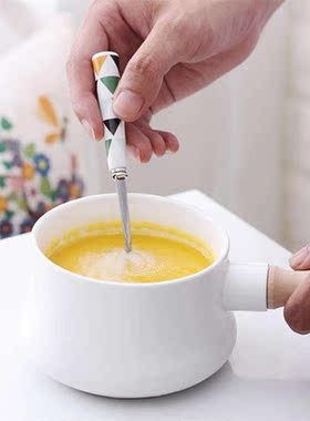 350ml Ceramic Milk Pot With Wooden Handle Milk Frothing Jugs