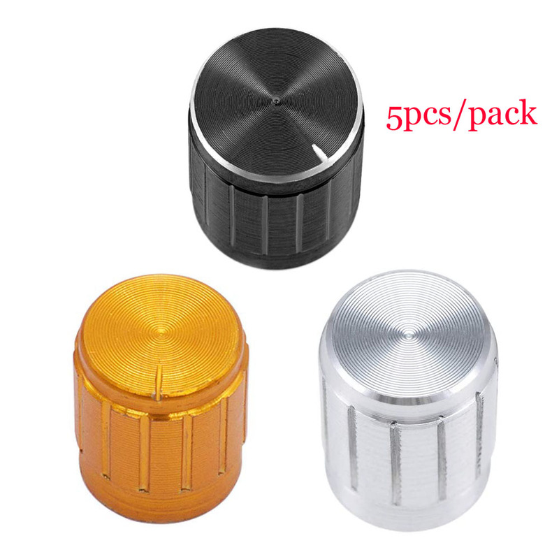 5pcs/lot 6mm Potentiometer knobs Caps Knurled Shaft Potentio