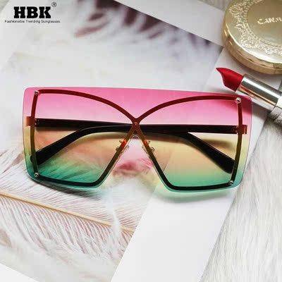 irls Oversized Sunlasses  Square Pink Eyewear Shades