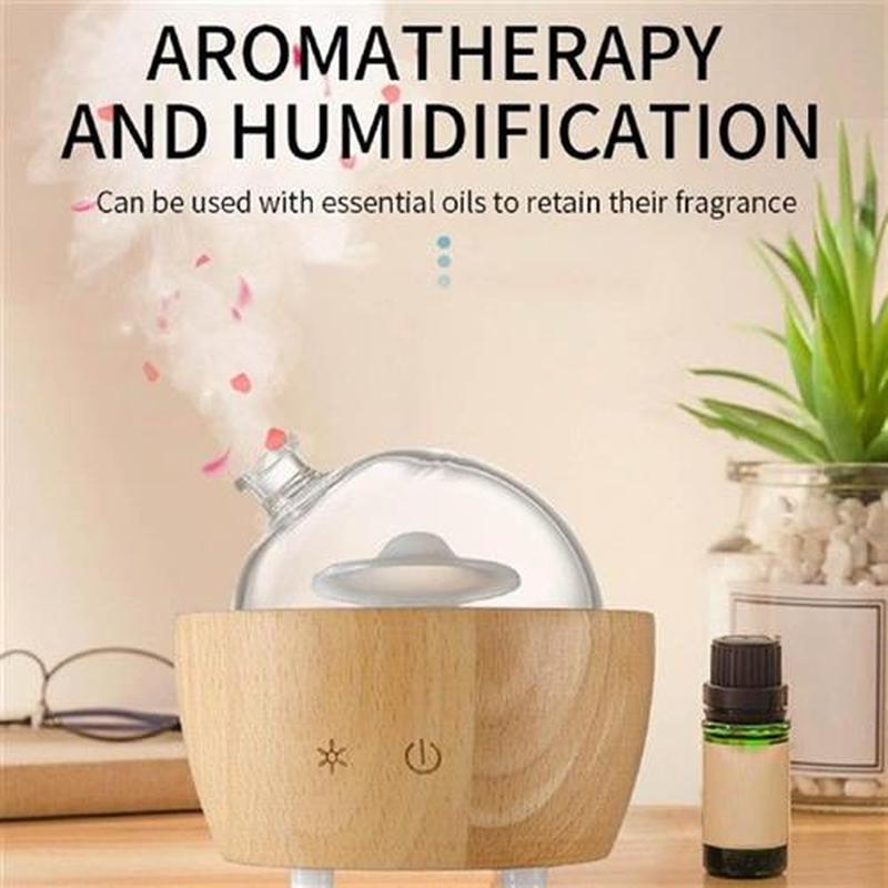Glass Essential Oil Humidifier Light Aroma Nebulizing