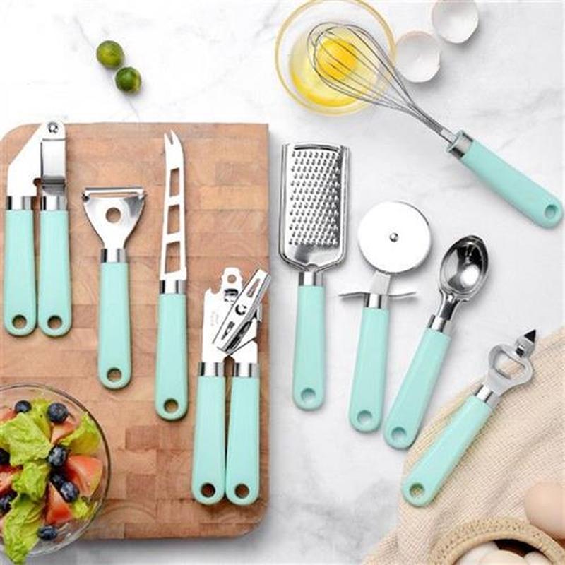 9pcs Kitchen Utensils Set Cooking Tools Stainless Steel