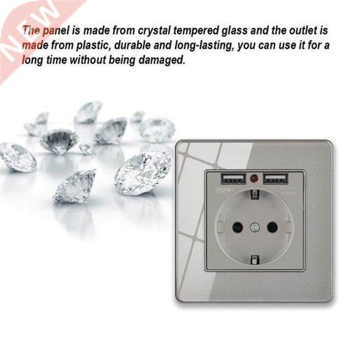 Wall USB Power Socket, Many New style Panel, Bedroom socket,