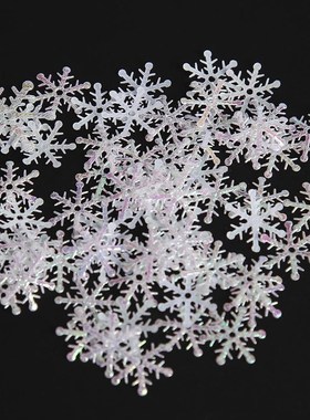 200 Pcs Snowflakes Artificial Snow Plastic 3cm Christmas  Ho