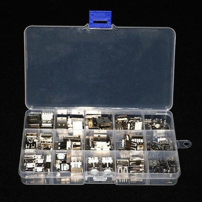 82Pcs/box 14 Styles USB Male USB Female Mini USB SMD Vertica