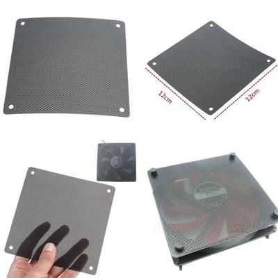 5PCS/lot  120mm Cuttable Black PVC PC Fan Dust Filter Dustpr