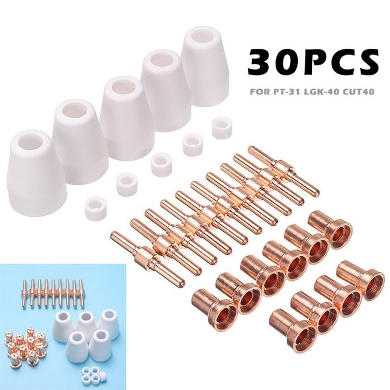 30Pcs Plasma Cutting Welding Torch Cutter Consumables Rings
