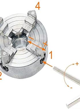 4 Jaws Manual Lathe Chuck Clamp High Carbon Steel Self-Cente