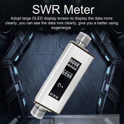0-100W SWR Shortwave Power Meter 1.8M-30M 2.23 Inch OLED Han