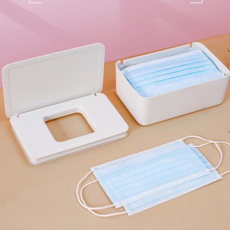 Wet Tissue Box Desktop Seal Baby Wipes Paper Case Storage Bo