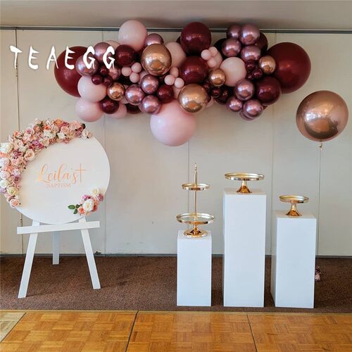 72pcs Burgundy Pink Latex Balloon Arch Kit For Wedding Enga