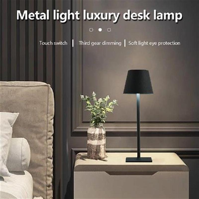 Touch Control Bedside Lamp USB Charging Desktop Decor Light