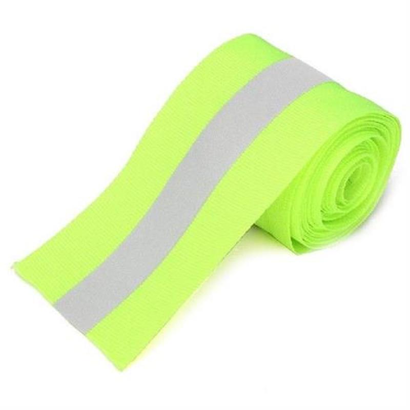 New Hot Silver Reflective Tape Safty Strip Sew on Lime
