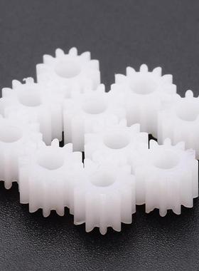 10pcs/lot 1012DF Plastic Shaft Gear 3mm Hole D Shape Toy Acc