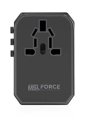 Gan 45w PD universal travel adapter with type-c PD QC wall C