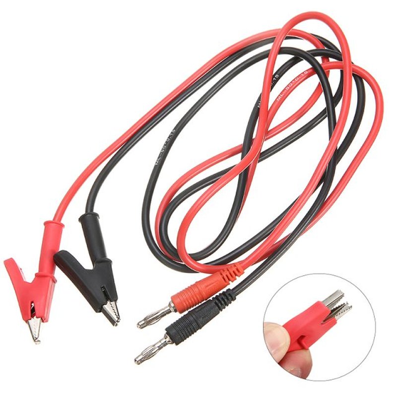 2pcs New Copper Wires 4mm Banana Plug to Shrouded Alligator