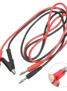 2pcs New Copper Wires 4mm Banana Plug to Shrouded Alligator