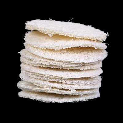 10PCS Natural Loofah Sponge Bath Rub Exfoliate Bath Glove Ov