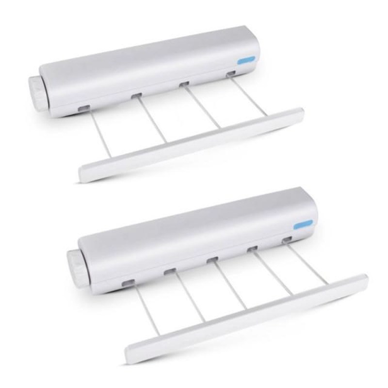 Wall Mounted 4/5 Clothes Line Retractable Laundry Hanger Clo
