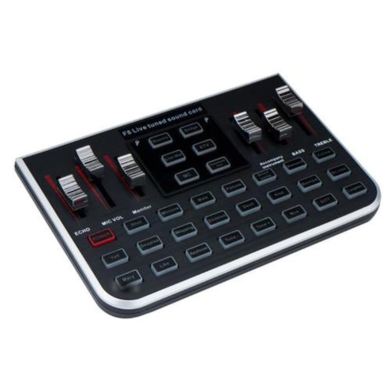 1 Set F8 Live Sound Card English Version 6 Modes Voice Mixer