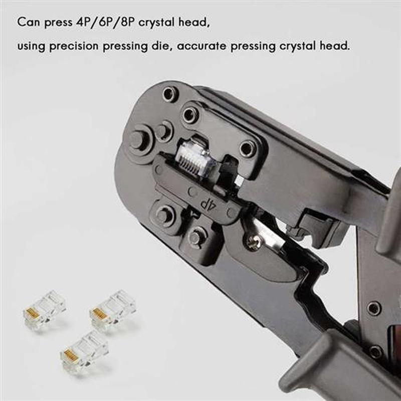 RJ45 Network Cable Crimper Cable Tester Ratchet Tool 8P 6P 4