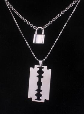 2020 harajuku 90s aesthetic accessories chains punk padlock