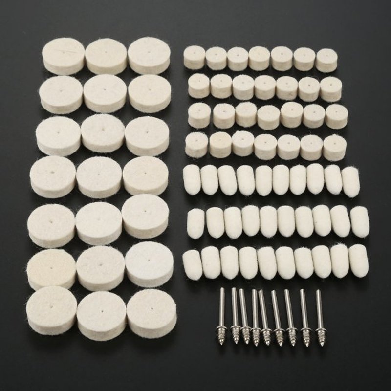 88Pcs Dremel Accessories Wool Polishing Wheel Buffing Pad fo