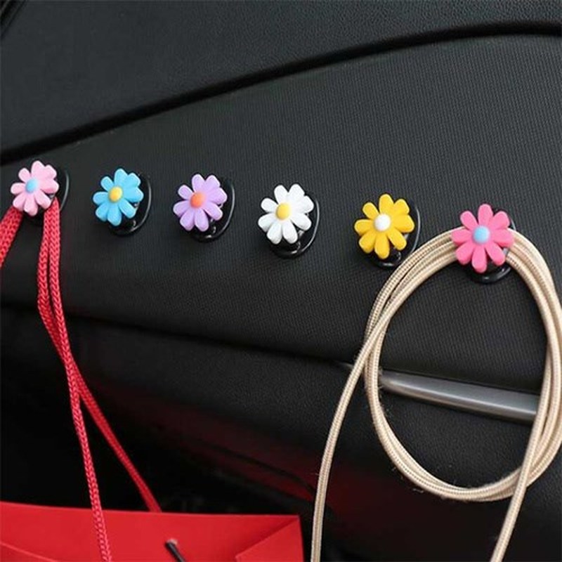 2Pcs Cute Little Flower On-Board Multi-Function Storage Smal