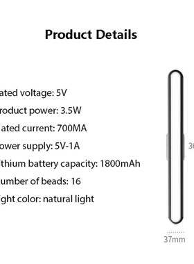 LED Desk Lamp USB Power Stepless Dimming Night lights Read E