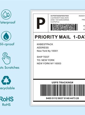 Thermal Shipping Labels 4X6in Shipping Label paper rolls for