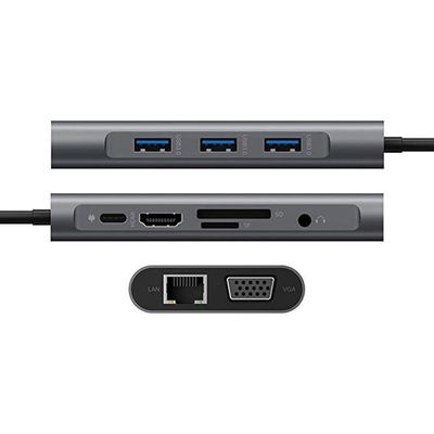 10 in 1 USB C HUB, Multi-Function Docking Station, USB C Hub