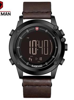 K698 KADEMAN Sports Mens Watch Steps Counter Leather To