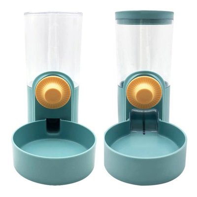Water Food Bowl for Cage Pet Gravity Feeder Dog Dry Food Gif