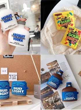 Bud Light Beer case For AirPods 1 2 Pro  Chocolate chip coo