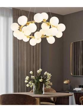 agic bean hanging chandelier Nordic ulti-head glass ball l