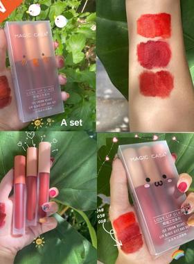 MAGIC CASA 3Pcs Liquid Lipstick Silky Long-lasting Lip