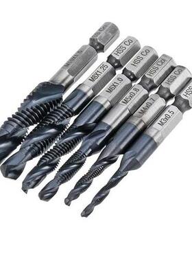 6Pcs M-M10 Combination Drill Tap Bit Set HSS-Co TiAlN Coate