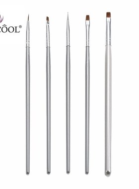 ELECOOL 5Pcs/Set Nail Art Flat Liner Dot Painting Brush Acr