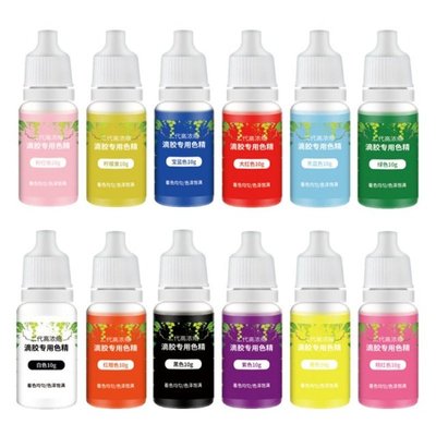 12 Colors Epoxy Resin Pigment Kit Transparent Epoxy UV Resin