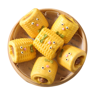 玉米热狗卷儿童卡通馒头纯手工香肠卷早餐半成品搭配婴幼儿辅食
